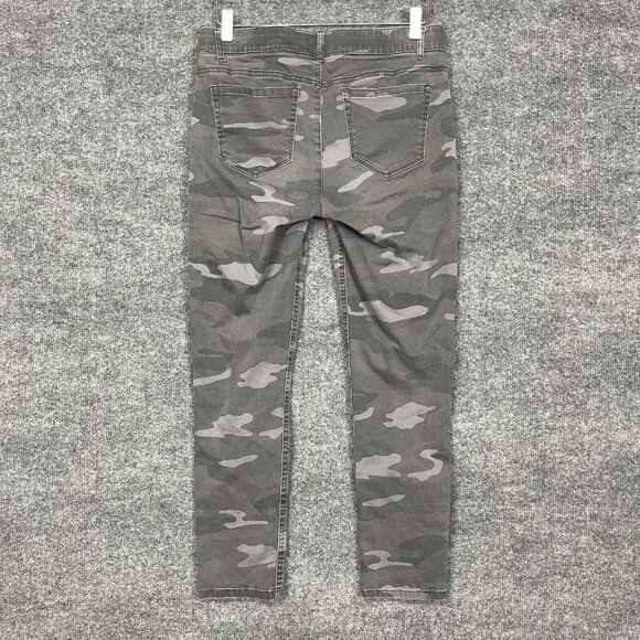 Democracy Pants Womens 8 Grey Camouflage Ab Solution Slimming Panel Skinny - Picture 4 of 16